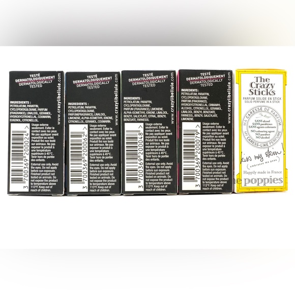 Set of 5 Crazy Sticks! Les Garconnes Crazy Libellule & the Poppies! New in Box - Picture 2 of 8